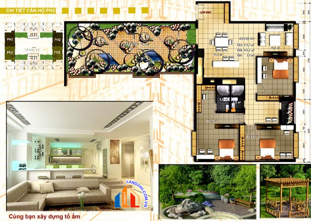 Thiết kế chi tiết căn Penthouse PH2 dự án Nhựt Quang Bình Tân
