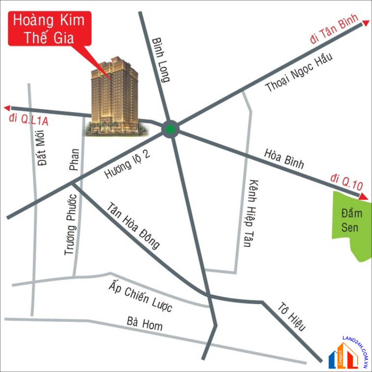 The Golden Dynasty tọa lạc tại số 31 Trương Phước Phan, Phường Bình Trị Đông, Quận Bình Tân, Thành phố Hồ Chí Minh
