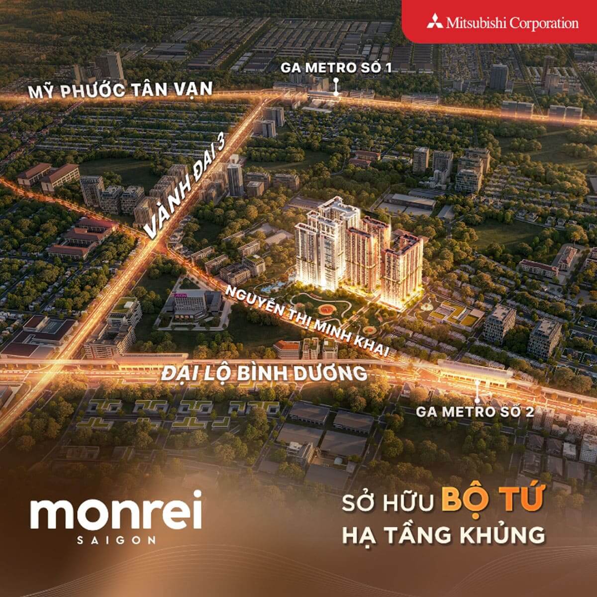Bộ tứ hạ tầng giao thông tại Monrei Saigon