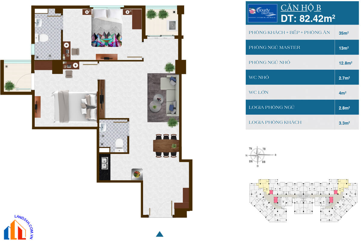 CHUNG CƯ CLOUDY ĐẦM SEN