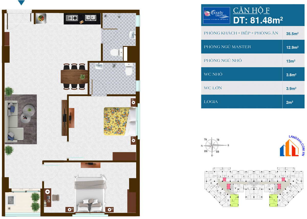 CHUNG CƯ CLOUDY ĐẦM SEN