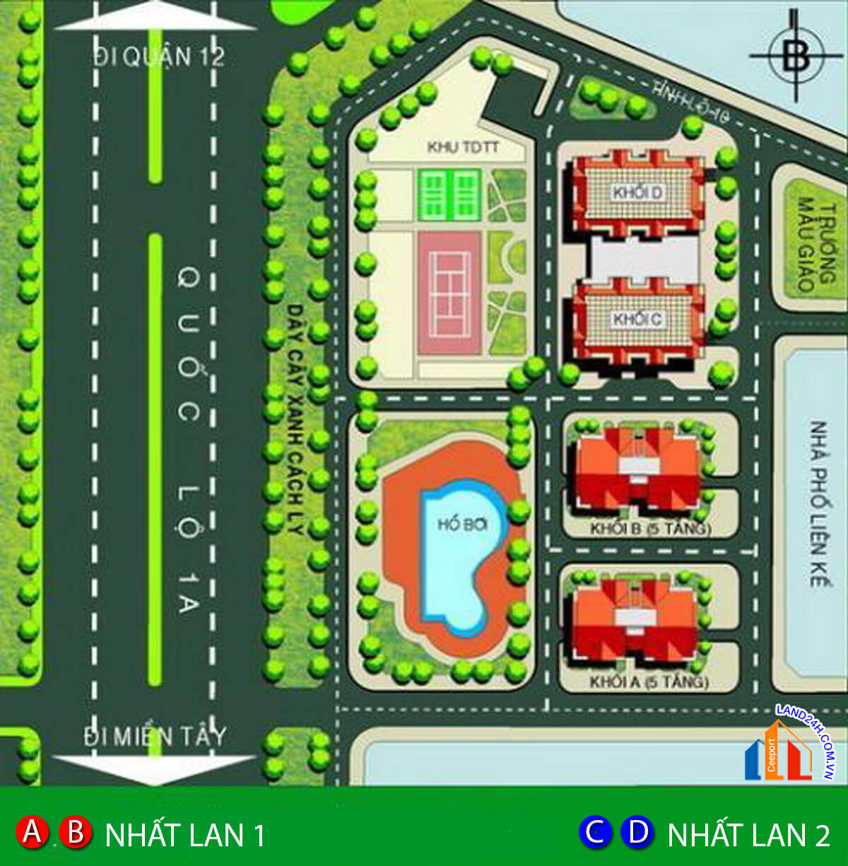 Mặt bằng tổng thể Nhất Lan 1 – Nhất Lan 2
