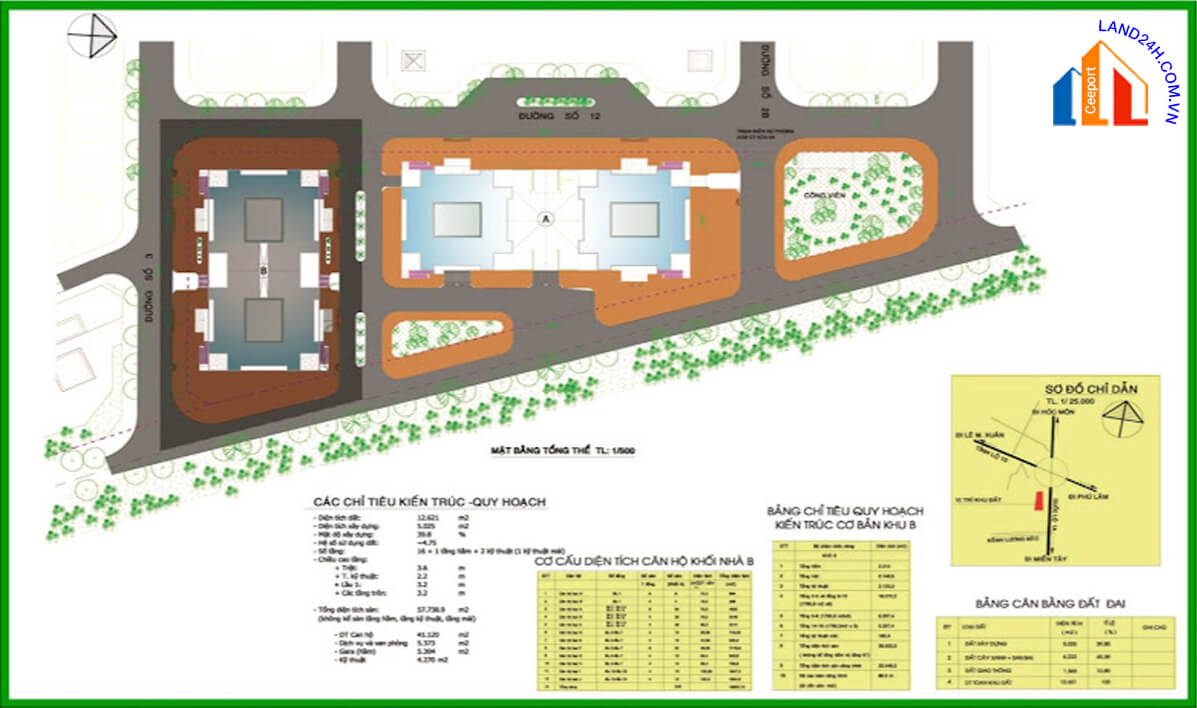 Mặt bằng tổng thể dự án chung cư nhất lan 3