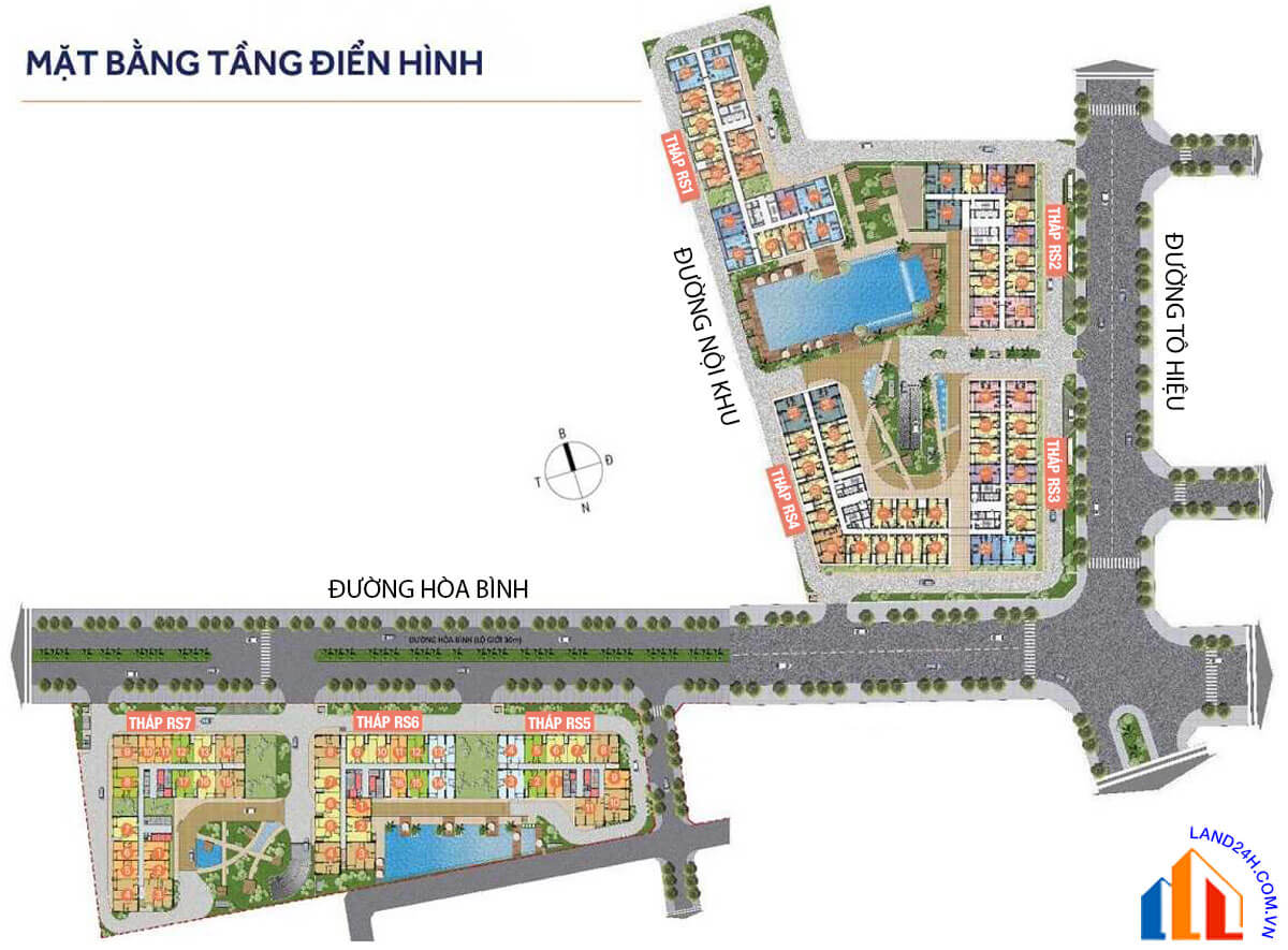 Dự án được chia thành 2 phân khu A & B