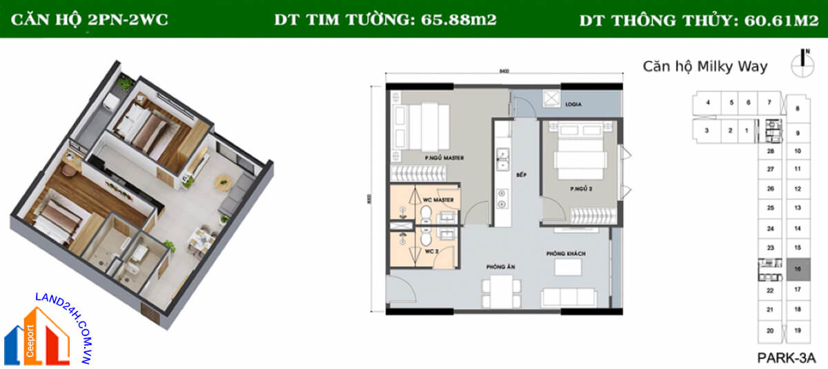 Thiết kế căn 66m2 chung cư milky way ( Hình ảnh tham khảo )