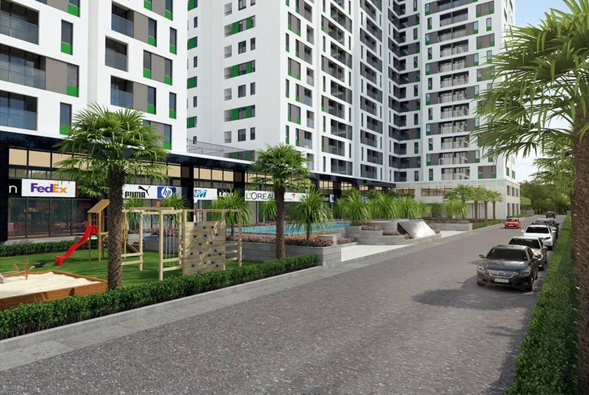 Đường dạo bộ, khu vui chơi trẻ em