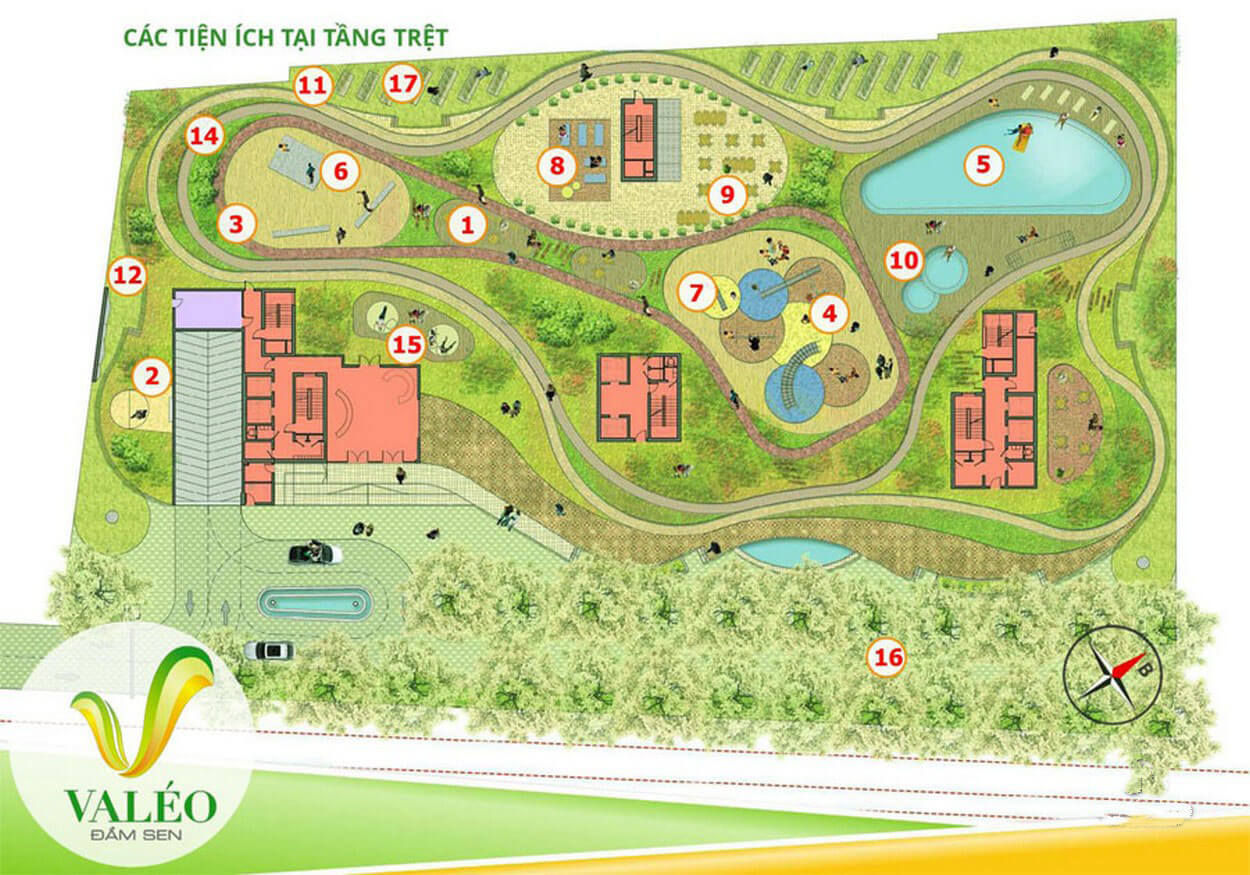 Hệ thống tiện ích được tích hợp tại tầng trệt dự án