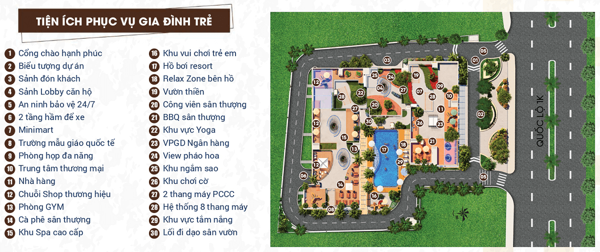 Chi tiết 30 hạng mục tiện ích phục vụ gia đình trẻ tại chung cư Phúc Đạt Tower