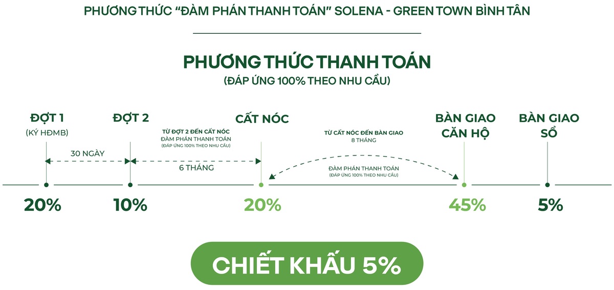 Phương thức thanh toán và chiết khấu dự án Solena