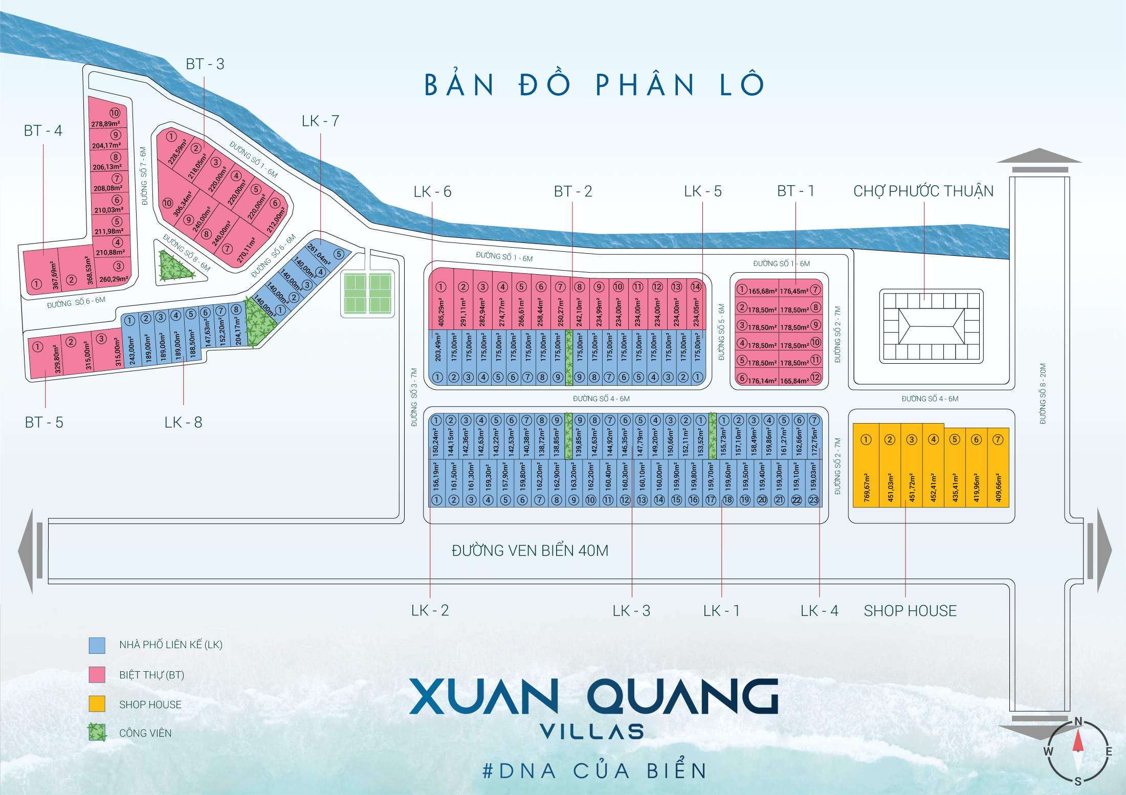 Mặt bằng Xuân Quang Villas