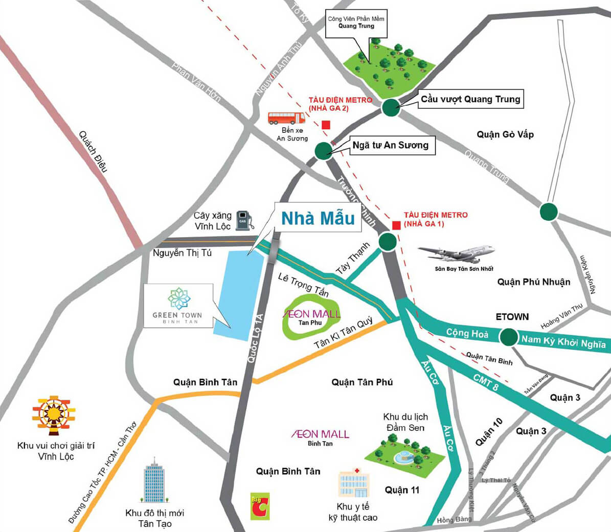 Địa chỉ Green Town Bình Tân