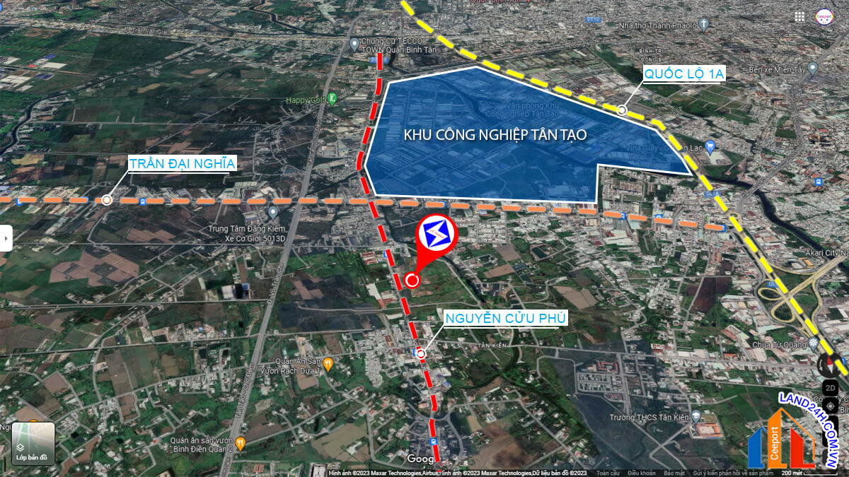 Vị trí chung cư Lê Thành Tân Kiên