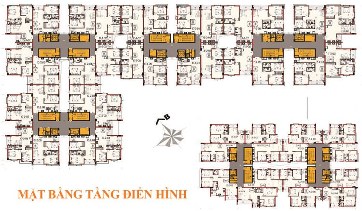 Mặt bằng tầng điển hình chung cư Tanimex Bình Tân
