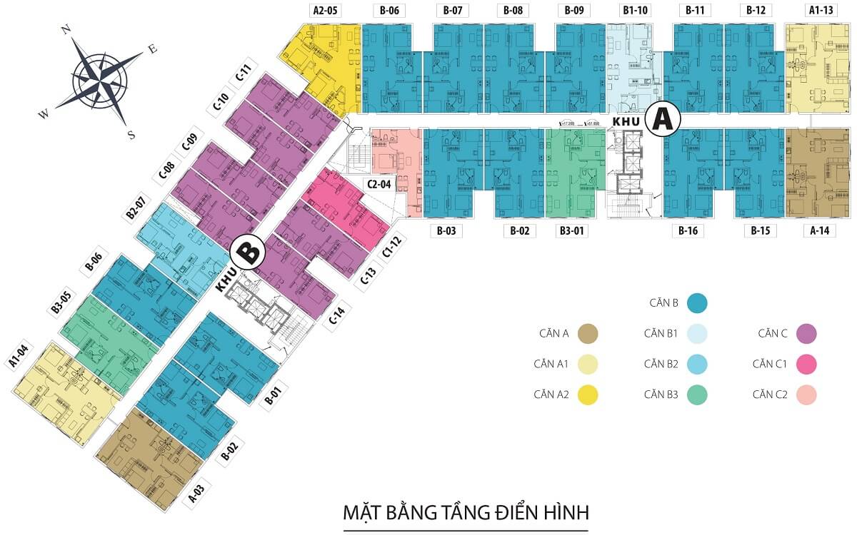 Mặt bằng tầng chung cư Saigon Homes