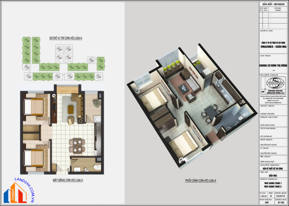 Thiết kế căn hộ A chung cư Hai Thành