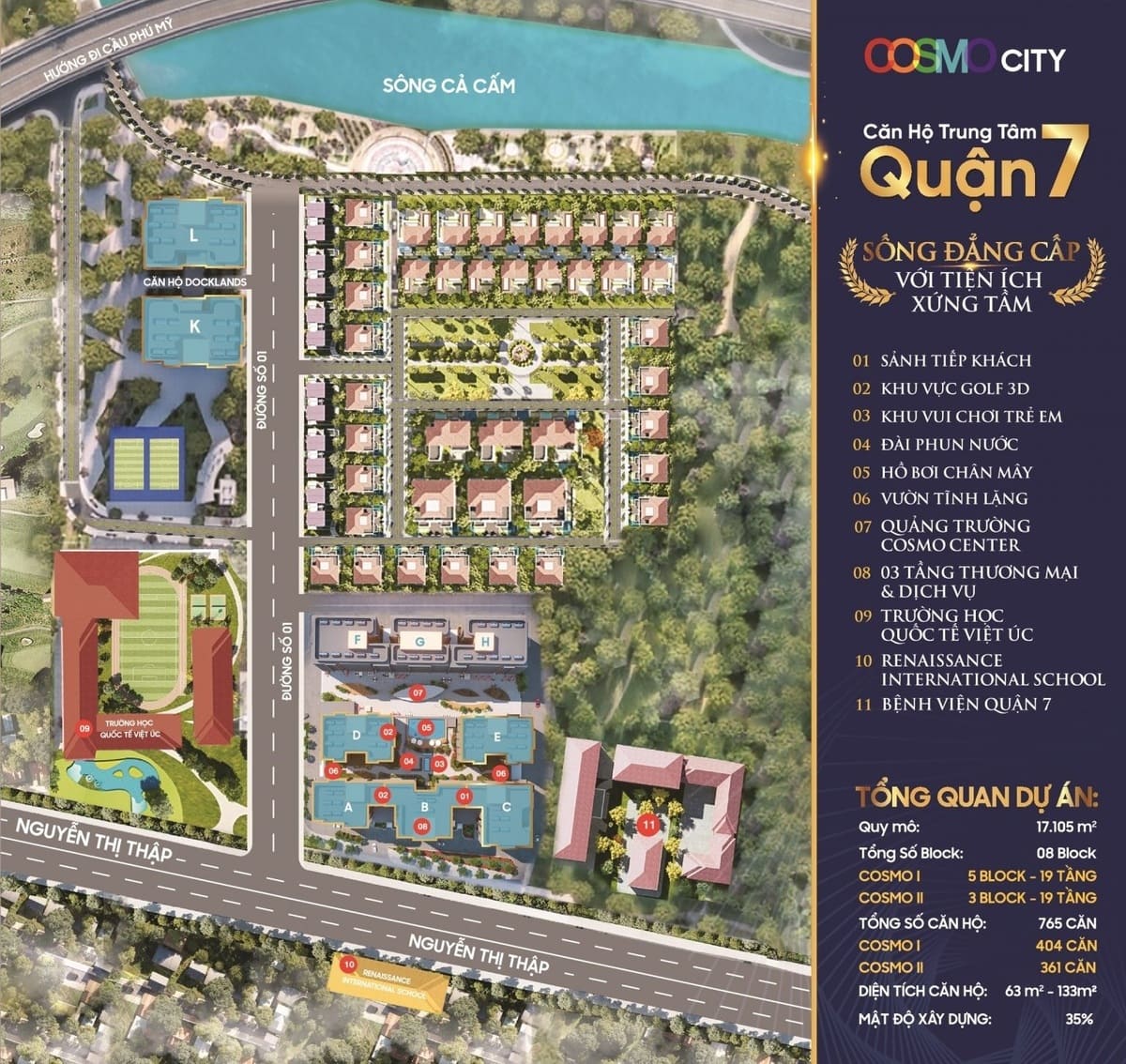 Hệ thống tiện ích Cosmo City