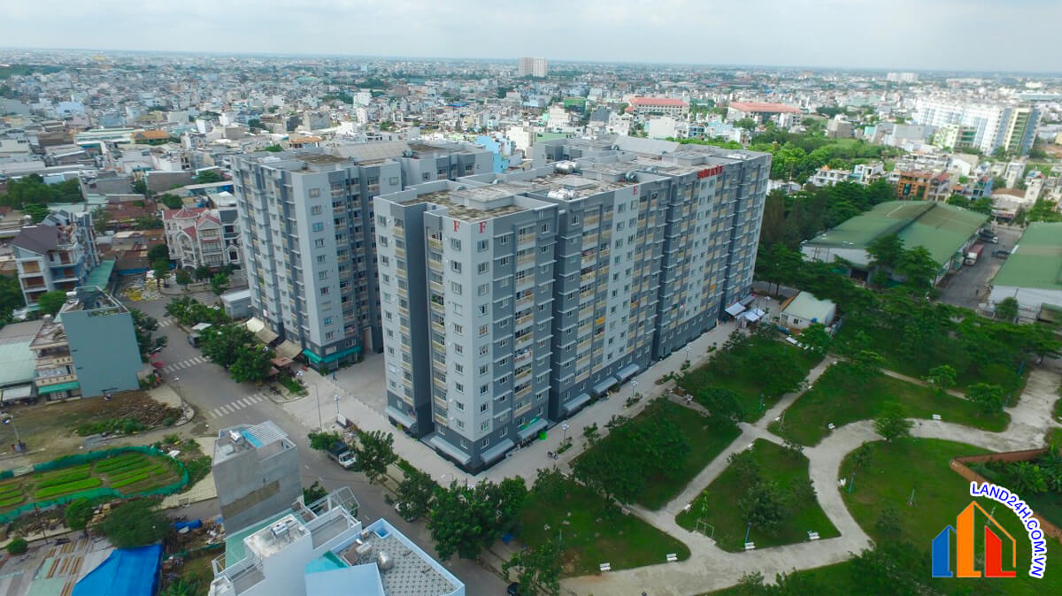 Tanibuilding Sơn Kỳ 1 gồm 6 block căn hộ cao 11 tầng & đã bàn giao cho cư dân từ 2017