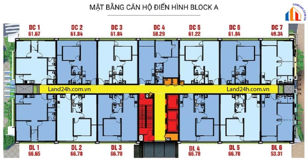 Mặt bằng tầng 4-21 block A Diamond Lotus Lake View