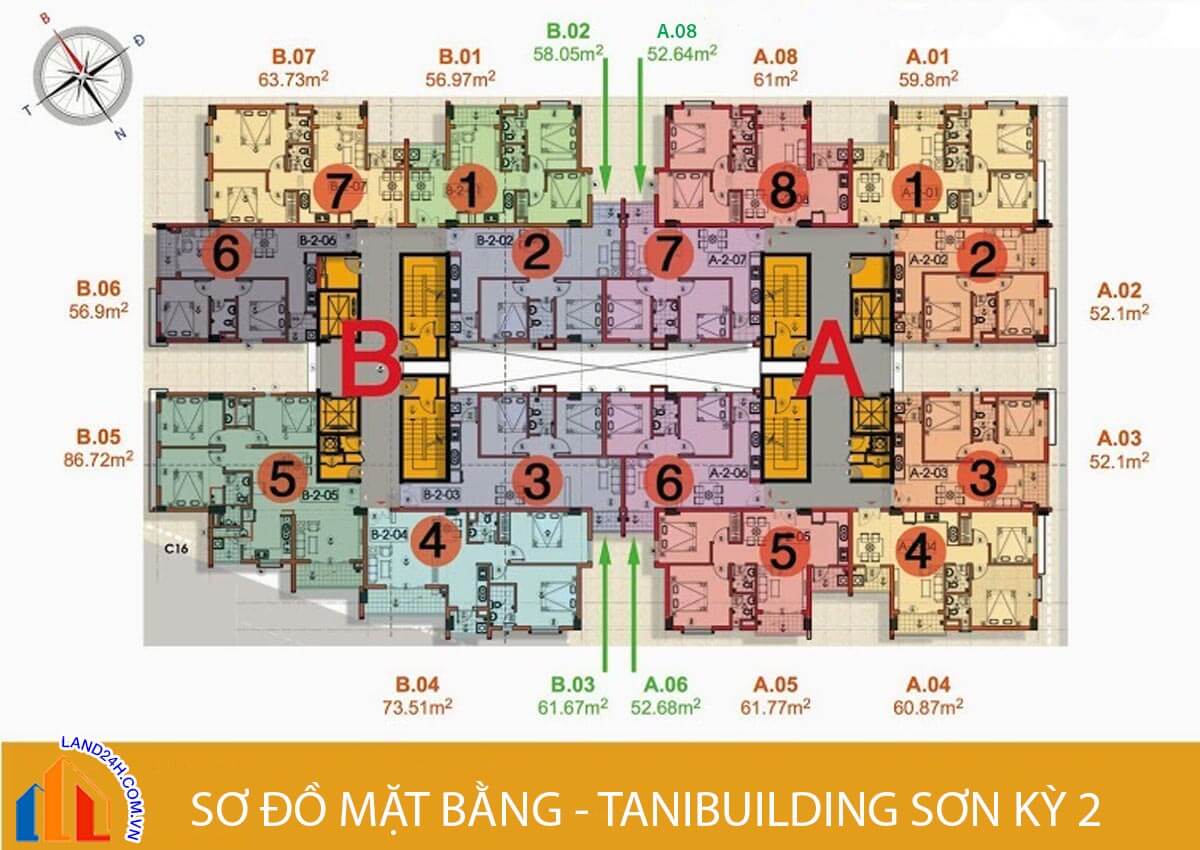 Mặt bằng Tanibuilding Sơn Kỳ