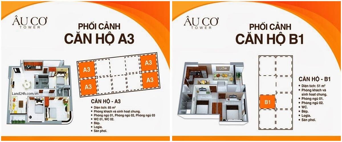 Thiết kế căn hộ A3 – B1