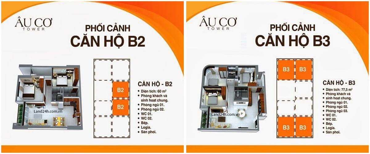 Thiết kế căn hộ B2 – B3