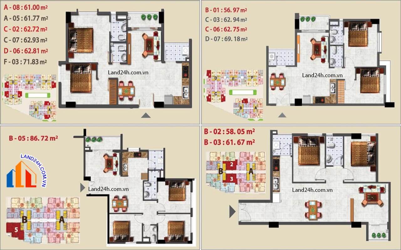 thiết kế chi tiết 2 căn hộ sơn kỳ 1