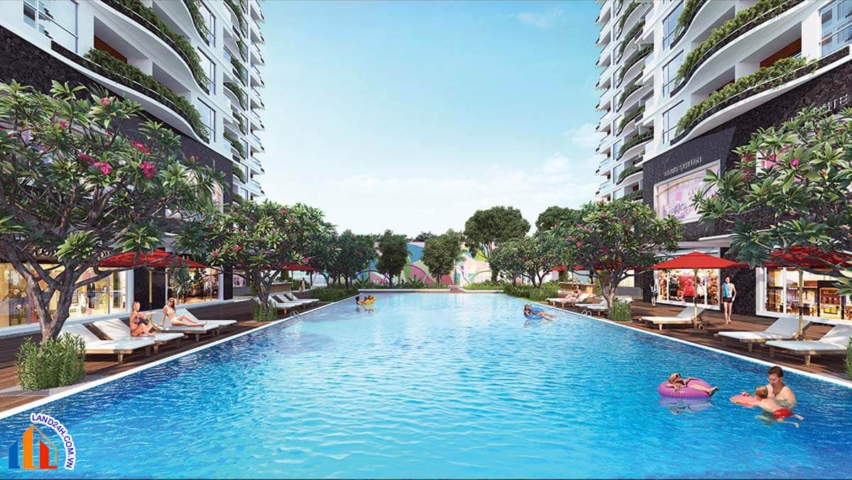 Bể bơi Lotus Pool rộng 500m2