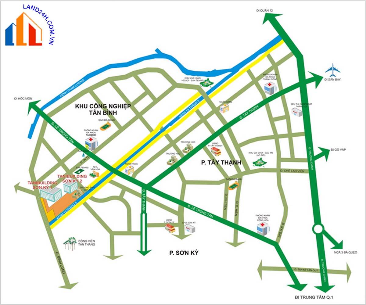 Tanibuilding Sơn Kỳ 2 tọa lạc tại đường CC5, KCN Tân Bình, Phường Sơn Kỳ, Quận Tân Phú, Thành phố Hồ Chí Minh