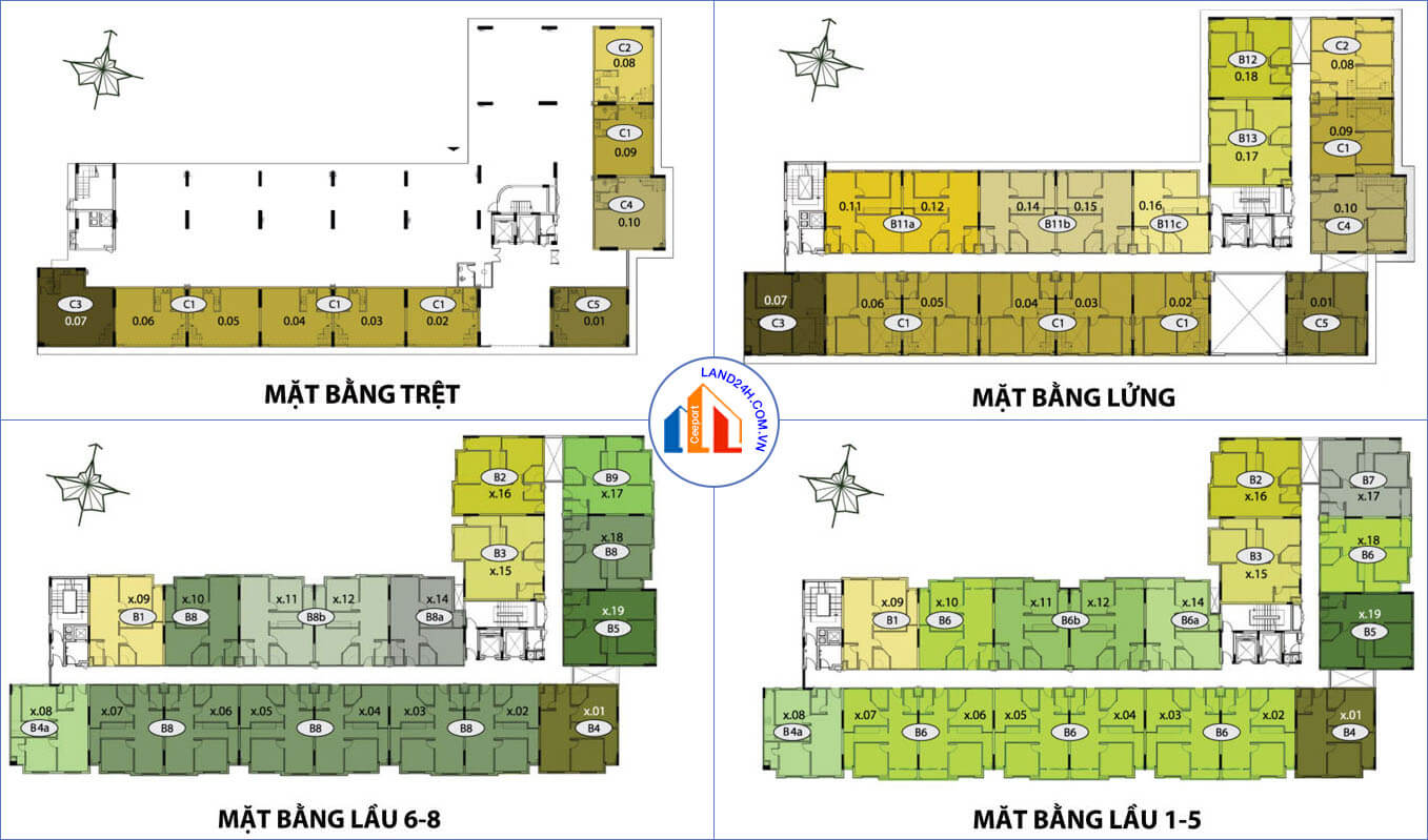 Mặt bằng block A5 chung cư Ehome 3